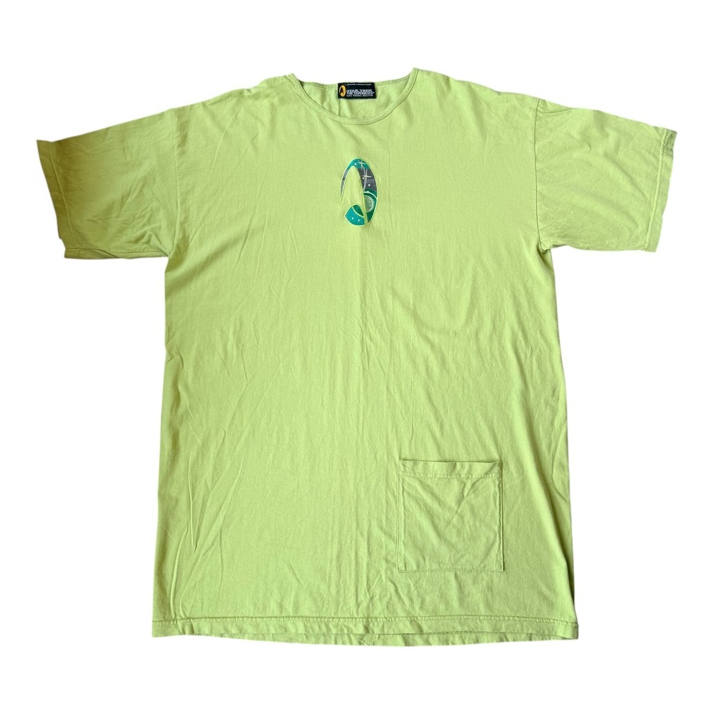 Vintage 90s Star Trek Las Vegas Experience‎ Sleep Shirt Nightgown One Size Green